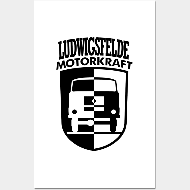 IFA Ludwigsfelde Motorkraft Coat of Arms (black) Wall Art by GetThatCar